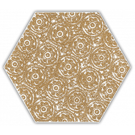 Hexagon Shiny Lines Gold 20x17 cm inserto F