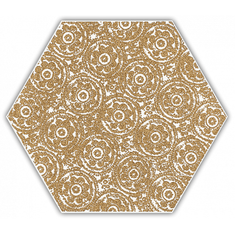 Hexagon Shiny Lines Gold 20x17 cm inserto F