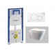 Toiletset Geberit UP320 met wc pot GA Rimless met softclose zitting en drukpl. Sigma 01 wit