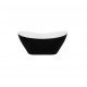 Vrijstaand bad BG-49 ZWART - WIT massief 160x70 cm met afvoer click clack chroom