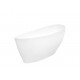 Vrijstaand bad BG-50 wit 165x70 cm massief met afvoer click clack chroom
