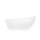 Vrijstaand bad BG-50 wit 165x70 cm massief met afvoer click clack chroom