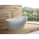 Vrijstaand bad BG-50 GLAM 165x70 cm massief met afvoer click clack chroom