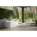 Vrijstaand bad BG-63 back to wall 170x75 cm wit met afvoer click clack