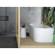 Vrijstaand bad BG-292 WIT 150x80 cm back to wall met afvoer click clack chroom