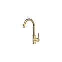 Wastafelkraan hoge uitloop 34 cm gold BG-65