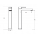 Wastafelkraan hoge uitloop chroom BG-119