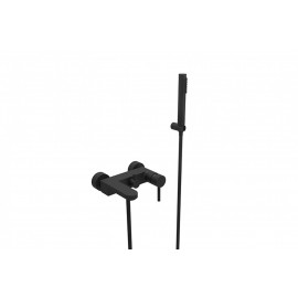 Badkraan BG-201 zwart mat met omstel met koppelingen met douchegarnituur