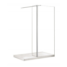 Inloopdouche 90x195 cm met zijwand 30 cm Walk In BG-126 transparant glas 8 mm chroom