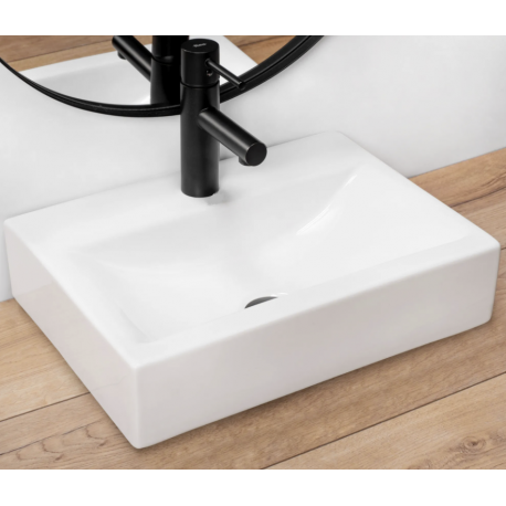 Wastafel Xara 46x33 cm wit keramiek RA