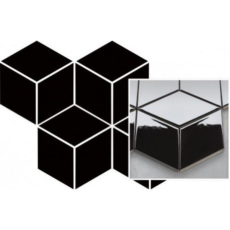 Mozaïek Hexagon Nero Romb 20x24 cm