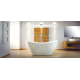 Vrijstaand bad BG-49 wit afm. 170x72 cm met afvoer click clack chroom