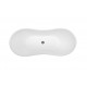 Vrijstaand bad BG-49 wit afm. 170x72 cm met afvoer click clack chroom