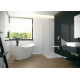 Vrijstaand bad BG-49 wit afm. 170x72 cm met afvoer click clack chroom