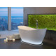 Vrijstaand bad BG-49 wit afm. 170x72 cm met afvoer click clack chroom