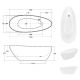 Vrijstaand bad BG-48 wit glanzend 170x72 cm met afvoer click clack