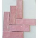 Wandtegels Roze 6,5x20 cm glans Nolta