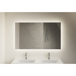 Spiegel LED 100x70 cm Backlight touch bediening en spiegelverwarming GD