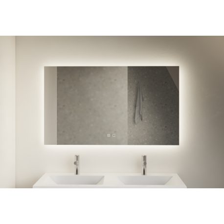 Spiegel LED 120x70 cm Backlight touch bediening en spiegelverwarming GD