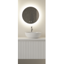 Spiegel LED 60 cm rond Oko dimmer, touch bediening en spiegelverwarming GD