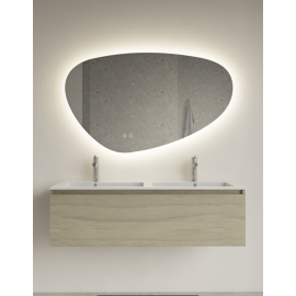 Spiegel LED 60x35 cm Trendy met dimmer, touch bediening en spiegelverwarming GD