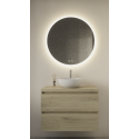 Spiegel LED 40 cm Circum met dimmer, touch bediening en spiegelverwarming GD