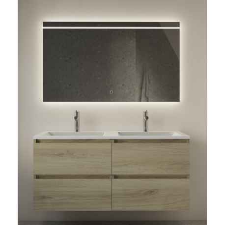 Spiegel LED 100x70 cm Decora met dimmer, touch bediening en spiegelverwarming GD