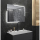 Spiegel LED 100x70 cm Melite met touch bediening en spiegelverwarming GD