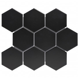 Mozaïek Hexagon Black mat 25,6x29,6 cm MF1974413GAS