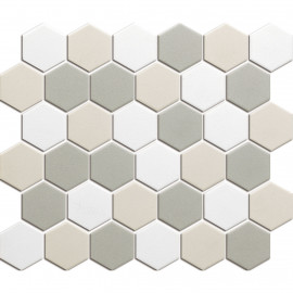 Mozaïek Hexagon R11 White Mix mat 28,1x32,5 cm MF1974387GAS