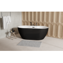 Vrijstaand bad BG-295 zwart glans 150x80 cm met afvoer click clack