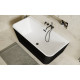 Vrijstaand bad BG-301 zwart glans 170x80 cm met afvoer click clack