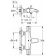 Grohe Grohtherm-800 badkraan thermostatisch m. omstel m. koppelingen 15cm EcoJoy chroom 1.1302379.45GA